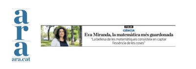 Entrevista amb la professora Eva Miranda al diari ARA