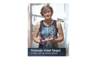 La professora Yolanda Vidal rep el Primer  Premi Ciència Oberta de la UPC