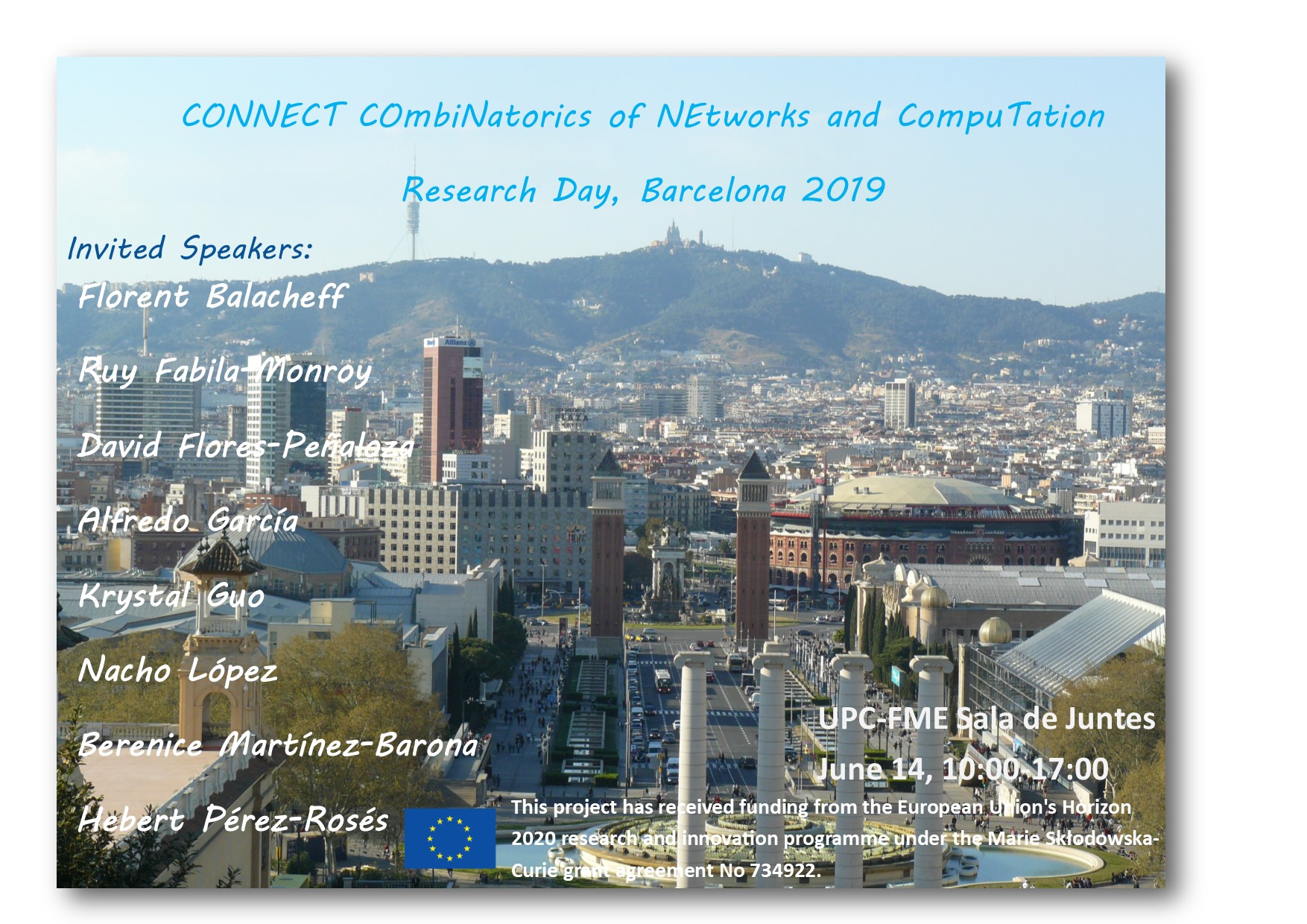 CONNECT Combinatorics of Networks and Computation Research Day — Department  of Mathematics — UPC. Universitat Politècnica de Catalunya